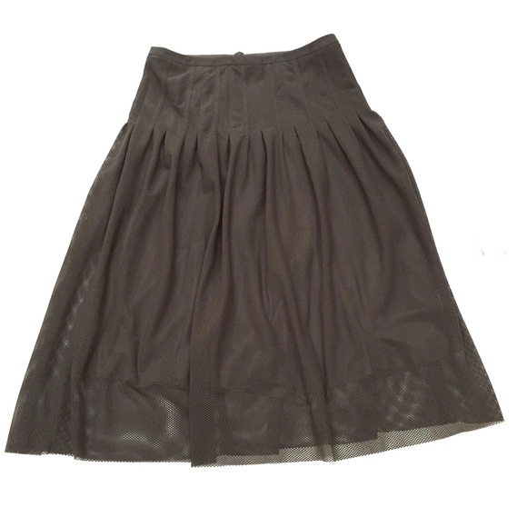 AKRIS Punto Skirt w/ Mesh Overlay sz 10 - Picture 2 of 8